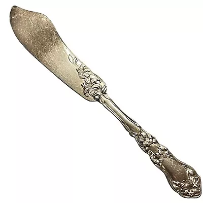 Antique Wm Rogers & Son 5.75” Butter Knife W Lily Flower Design Pat Oct 1908 • $10.95