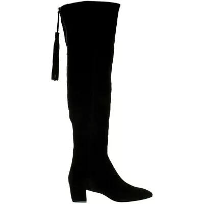 Nine West Anilla Zipper Over-The -Knee Suede Boots NWB Black Size 9 $229 • $150