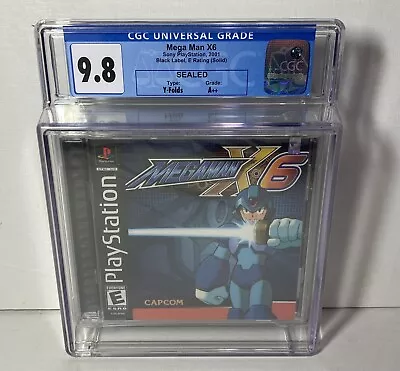 Mega Man X6 (Sony PlayStation 1 2001) PS1 CGC 9.8A++ SEALED • $799.99