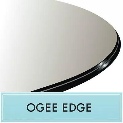$76.95 • Buy 24  Contemporary Clear Round Tempered Glass Table Top 1/2  Thick - Ogee Edge