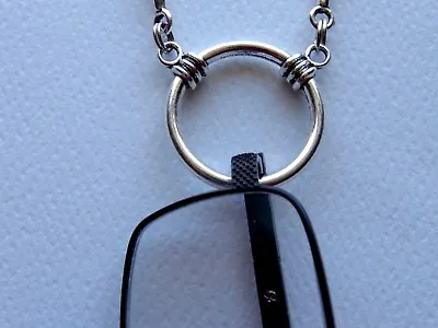 28  Beige Off White Suede Cord La Necklace Loop Ring Eyeglass Holder Eyewear • $4.99