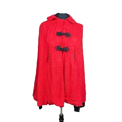 Medieval Red Cloak Cape Renaissance Gothic GoT Cosplay Theater Costume Adult • $32.54