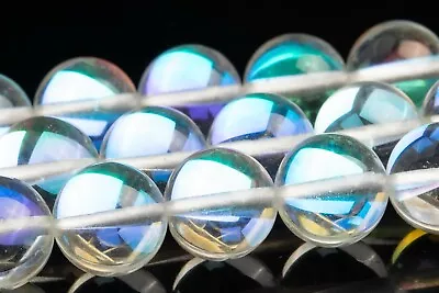 White Rainbow Mystic Aura Quartz Beads Round Loose Beads 6/8/10MM • $4.99