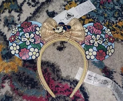 NEW Disney Parks Lounge Port Orleans Resort Riverside FLOWER Minnie Ear Headband • $39