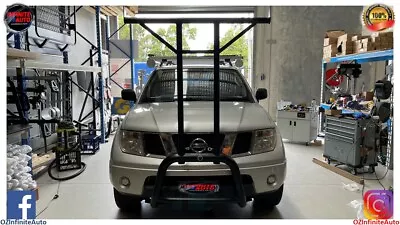 Matte Black Nudge Bar T-Rack System (Nissan Navara D40 2005-2014) • $699