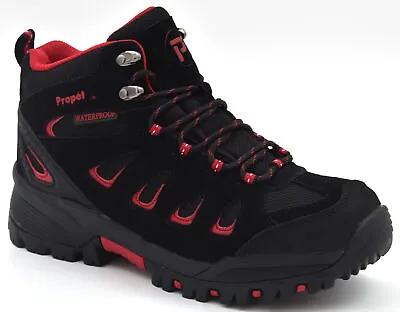 Propet Men's Ridge Walker Waterproof Hiker M3599 Black/Red • $49.99