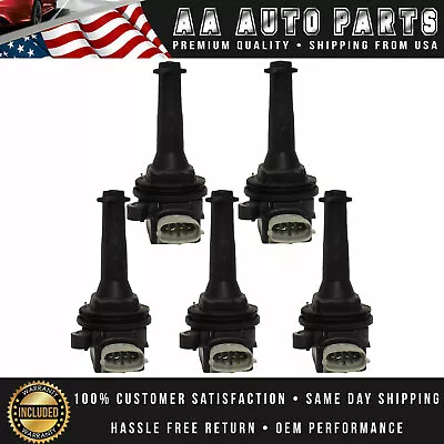 Set Of 5 Ignition Coil For 07-10 Volvo C30 L5 2.4L & 05-11 V50 2.5L UF517 C1721 • $54.99