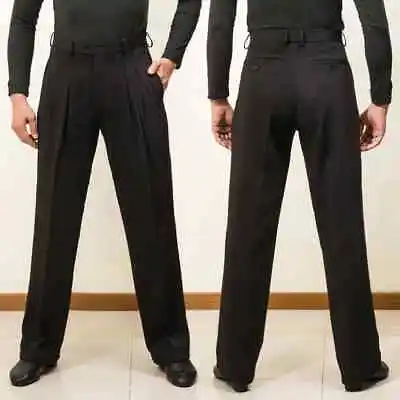 Black Latin Dance Pants For Men Ballroom Dance Practice Clothes Dance Costume • $71.13