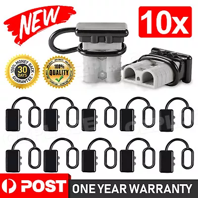 10x For Anderson Plug Cap Cover Connectors 50AMP Battery Caravn Dust Cap Black • $9.85