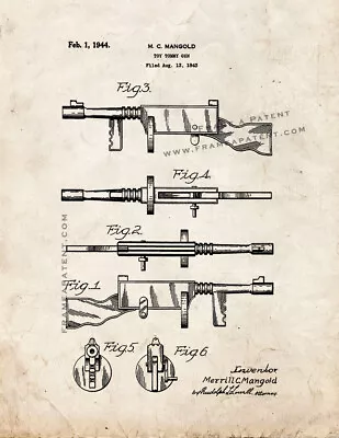 Toy Tommy Gun Patent Print Old Look • $12.96