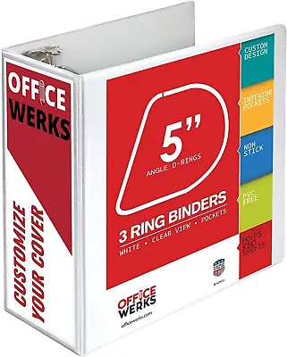 3 Ring Binder Professional D Ring Binder 5 Inch Presentation Folder For Pages • $22.55