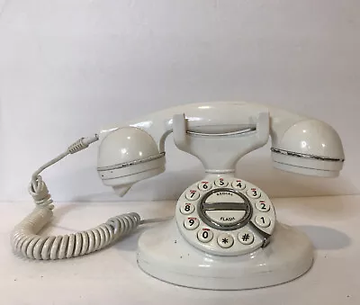 Push Button Telephone Model 966 Redial Flash Microtel White Vintage Not Tested • $40