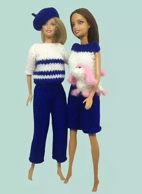 £2.99 • Buy KNITTING PATTERN 230: BARBIE / 12  DOLL, French Girl Outfits With Dog (poodle)