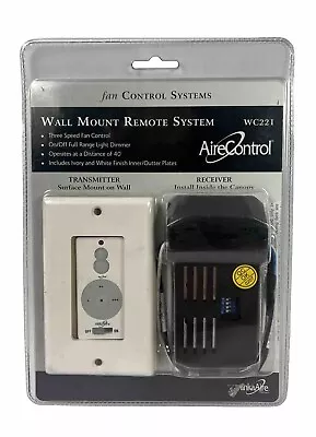 Minka-Aire Aire Control Wall Mount Remote Fan Control System WC221 3 Speed Dim • $34.95