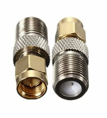 2x SMA Male(male Pin)to F Type Jack Female Straight RF Coaxial Connector Adapter • £3.90