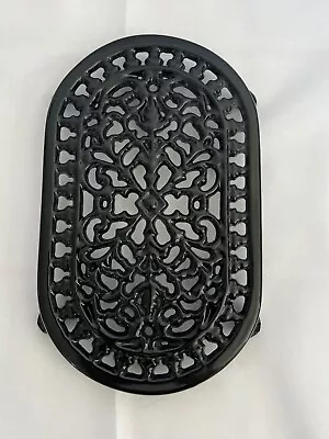 Vintage Victor Robert Welch Cast Iron Pot Stand Footed Trivet Black 1993 • $19.99