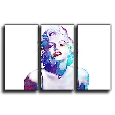 Marilyn Monroe Canvas 3 Panel Wall Art Print Framed Picture 12 PREMIUM QUALITY • £38.49