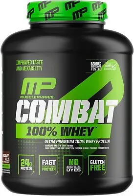 MusclePharm Combat 100% Whey Muscle-Building Whey Protein Powder Chocolate Mil • $101.35