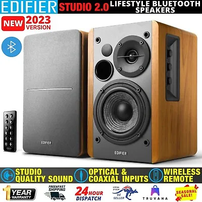 Edifier R1280DB Studio 2.0 Lifestyle Bluetooth Speakers Brown Bookshelf Speakers • $203.97