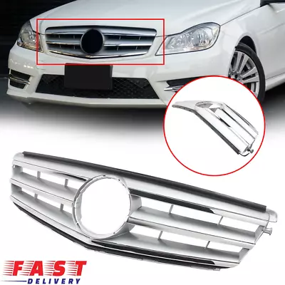 Front Bumper Grille For Mercedes Benz C Class W204 2008-2014 C180 C200 C250 C300 • $54.87