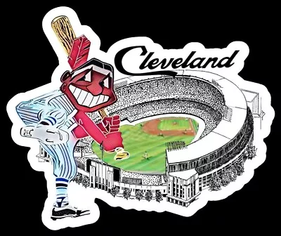 Cleveland Indians MAGNET - Municipal Stadium Vintage Chief Wahoo MLB Baseball • $5.55