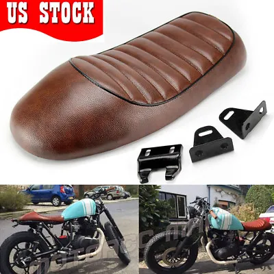 Cafe Racer Vintage Saddle Hump Custom Seat For Honda CB350 CB450 CB750 Brown US • $35.67