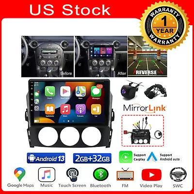 For Mazda Miata MX-5 Apple Carplay 9  Android 13.0 Car Stereo Radio GPS Navi RDS • $149.99