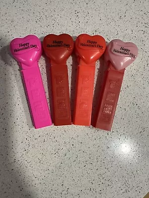 Vintage Set Of 4 Original Happy Valentines Day Hearts PEZ Dispensers Lot • $10