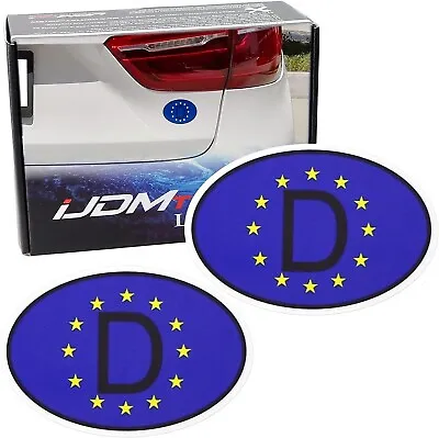 $7.99 • Buy Pair 3.75  95mm Europe-D Stickers For European Car Windshield Bumper Fender