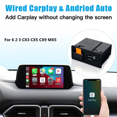 Car USB Wireless Adapter For Mazda 6 2 3 CX3 CX5 CX9 MX5 CarPlay Android Auto • $106.81