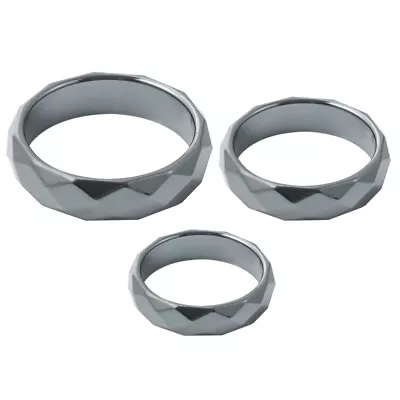 Unisex Rings Relief Finger Rings Hematite Rings Stone Rings Women • $5.26