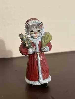 Vienna Bronze Cold Painted Cat Santa Marked/Signed Mint • $279.99