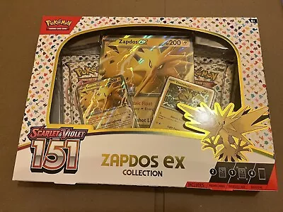 Pokemon TCG Scarlet & Violet 151 Zapdos EX Collection Box Factory Sealed ￼ • $29