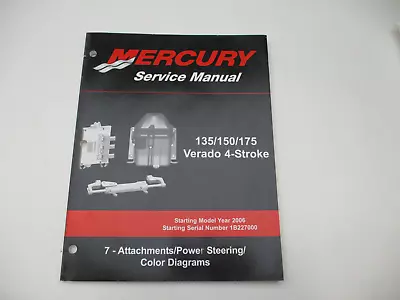 897928700 2006 Mercury Outboard Service Manual 135-175 Verado 4-Stroke Diagrams • $16.95