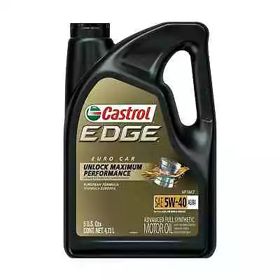 5 QUARTs 5w40 CASTROL EDGE EURO CAR 5W-40 Engine Motor Oil For MERCEDES PORSCHE • $75.40