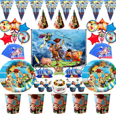 £3.99 • Buy Toy Birthday Story Decorations Party Supplies Plates Cups Banner Cover Balloons