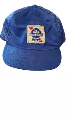 Vintage Pabst Blue Ribbon Logo Beer Trucker Hat Mesh Snapback Patch • $23.99