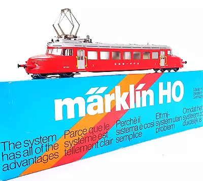 Marklin AC HO 1:87 Swiss SBB RBe 2/4  RED ARROW  ELECTRIC MOTORCOACH MIB`85! • $249.99