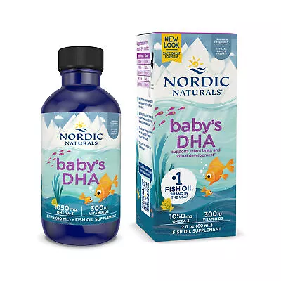 Nordic Naturals Baby's DHA Liquid - Omegas Vitamin A & D3 For Development 2 Oz • $15.26