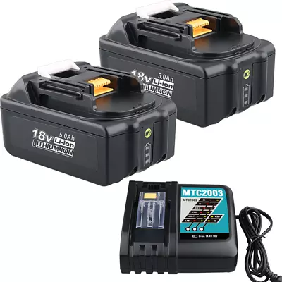 1/2 PACK For Makita 18V 5.0Ah Lithium-ion Battery MTL1805 BL1815 BL1830 BL1850 • $19.89