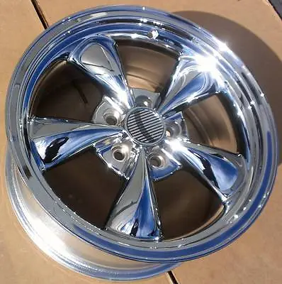 1 ~17x8 Detroit Bullet Chrome Wheel 5x4.5 Mustang Wheel +30mm • $260