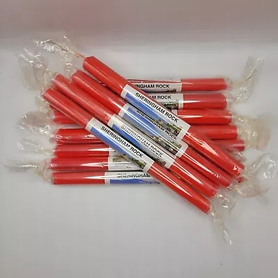 QTY: SIX Traditional Pink MINT Seaside Rock Sticks - Made In Blackpool • £4.89