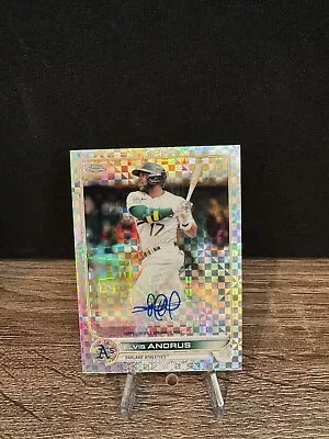 2022 Topps Chrome Update Elvis Andrus #AC-EA X-Fractor Autograph Auto 006/125 • $10.95