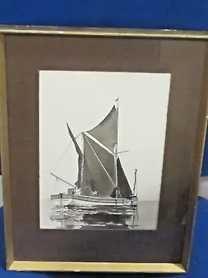 Original Ink And Wash/watercolour Of The Alf Everard Sailing Barge By A.Dodds 79 • £14.99