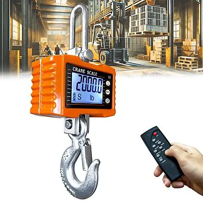 Hanging Scales Digital Weight 2000LBS Crane Scale With Remote Control • $53.19