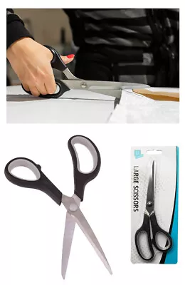 Large Stainless Steel Scissors Kitchen Home Office Arts Crafts Cutting Easy Grip • £3.69
