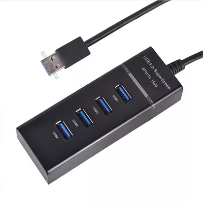 Mini 4 Port USB HUB 5Gbps USB 3.0 Splitter Adapter With LED For Tablet PC Laptop • $8.59