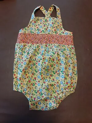 £7.95 • Buy Ex Cath Kidston Baby Girls Smocked Romper Floral Age 12 - 18 Months New (215)
