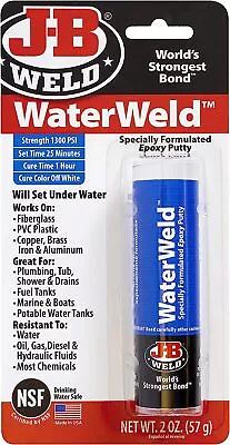 JB Weld Jb8277 Waterweld Under Water Adhesives Off White 2 Oz 1 Pack • £10.02