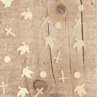 £3.99 • Buy Gold First Holy Communion Doves Crosses Table Confetti Party Decoration